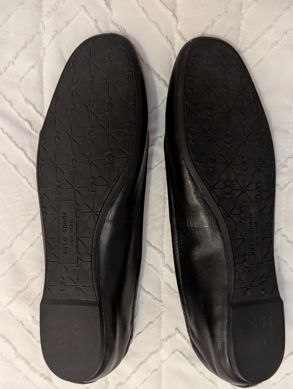 Kate Spade Black Leather Ballet Flats - Picture 2 of 4